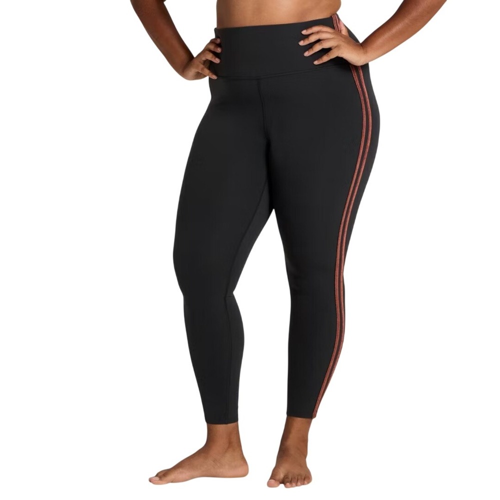 All in Motion Women's Black Side Stripe Everyday Soft Leggings Size XXL